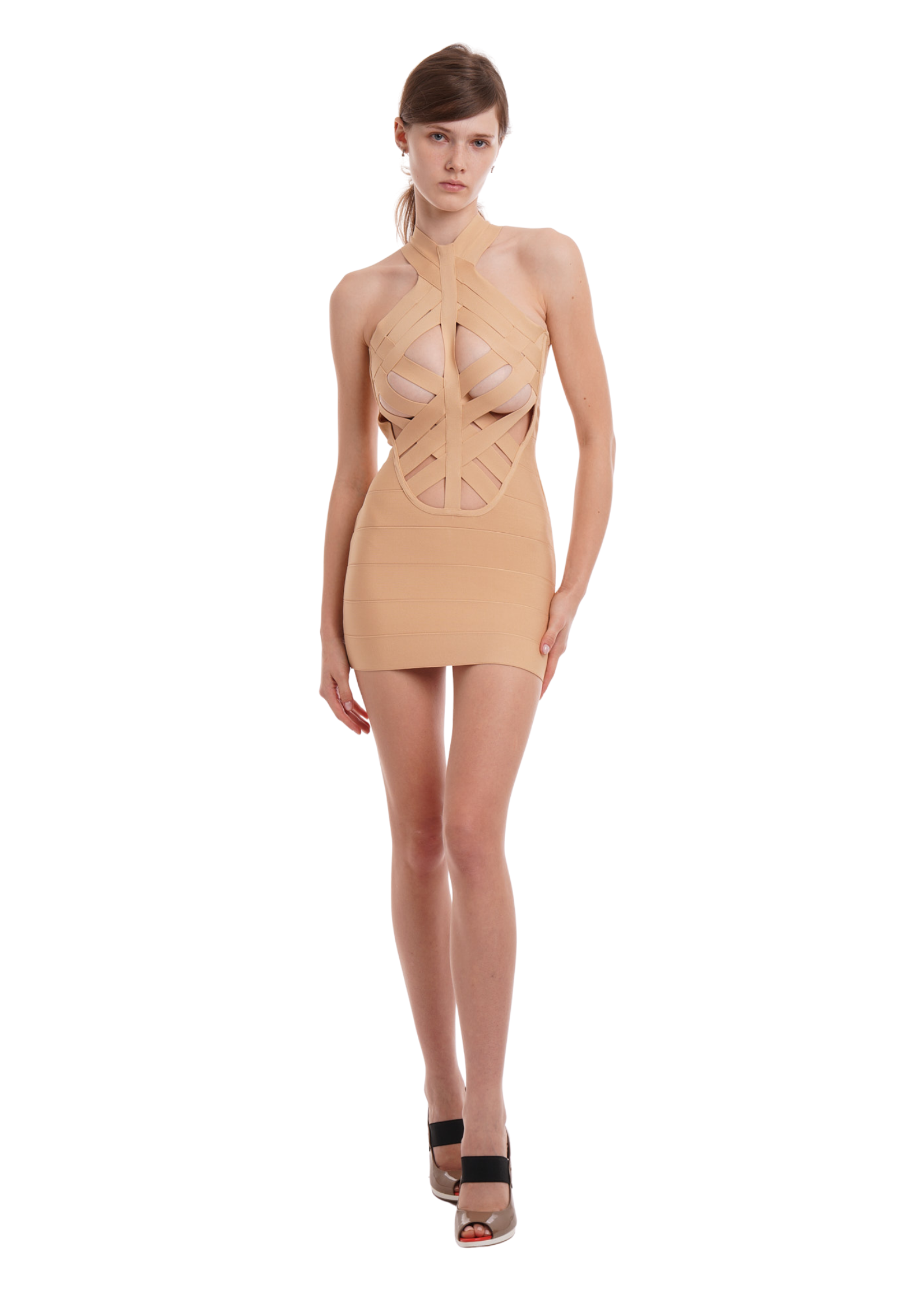 THE UNCOVER BANDAGE DRESS IN BARE