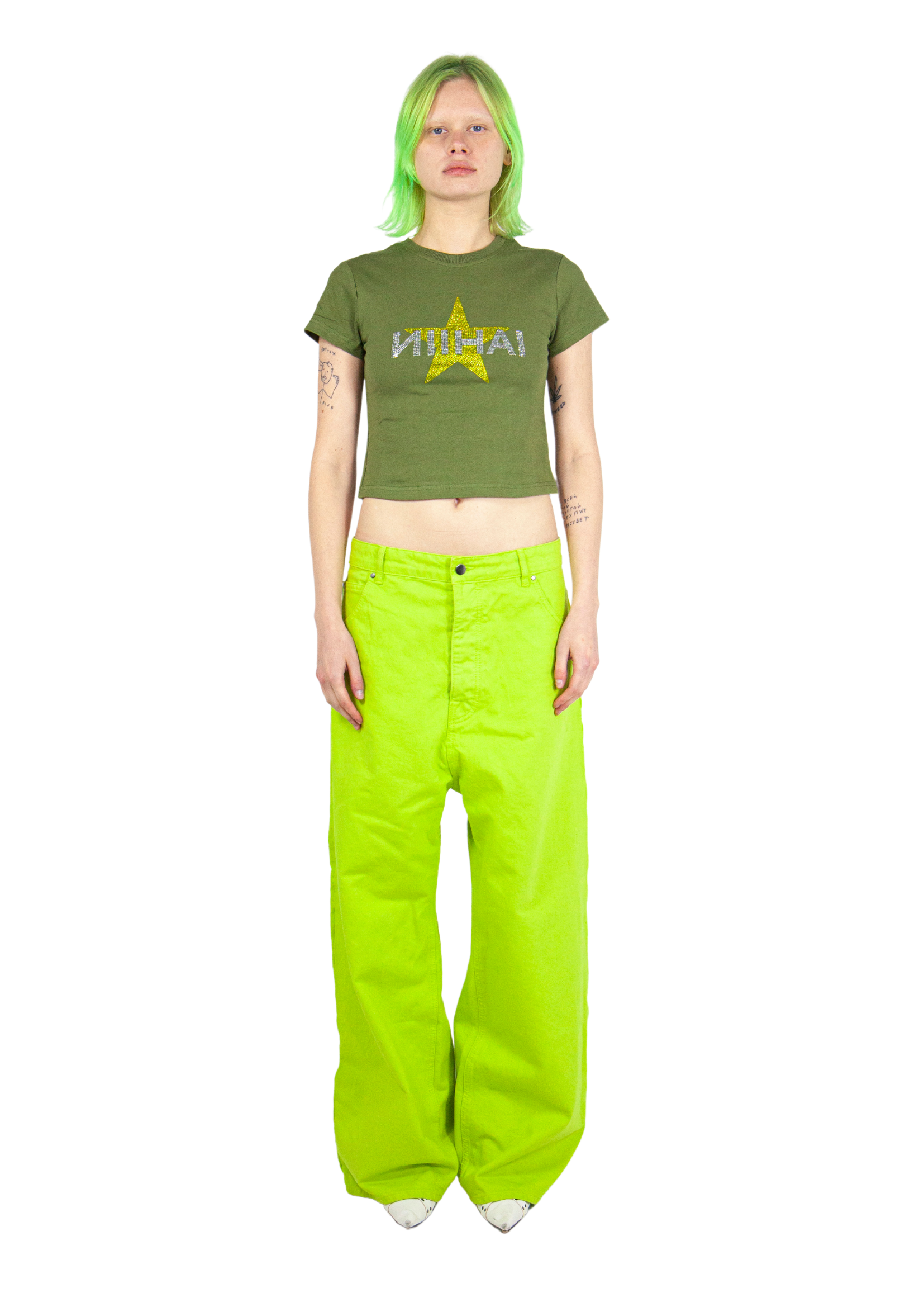BAGGY JEANS IN LIME