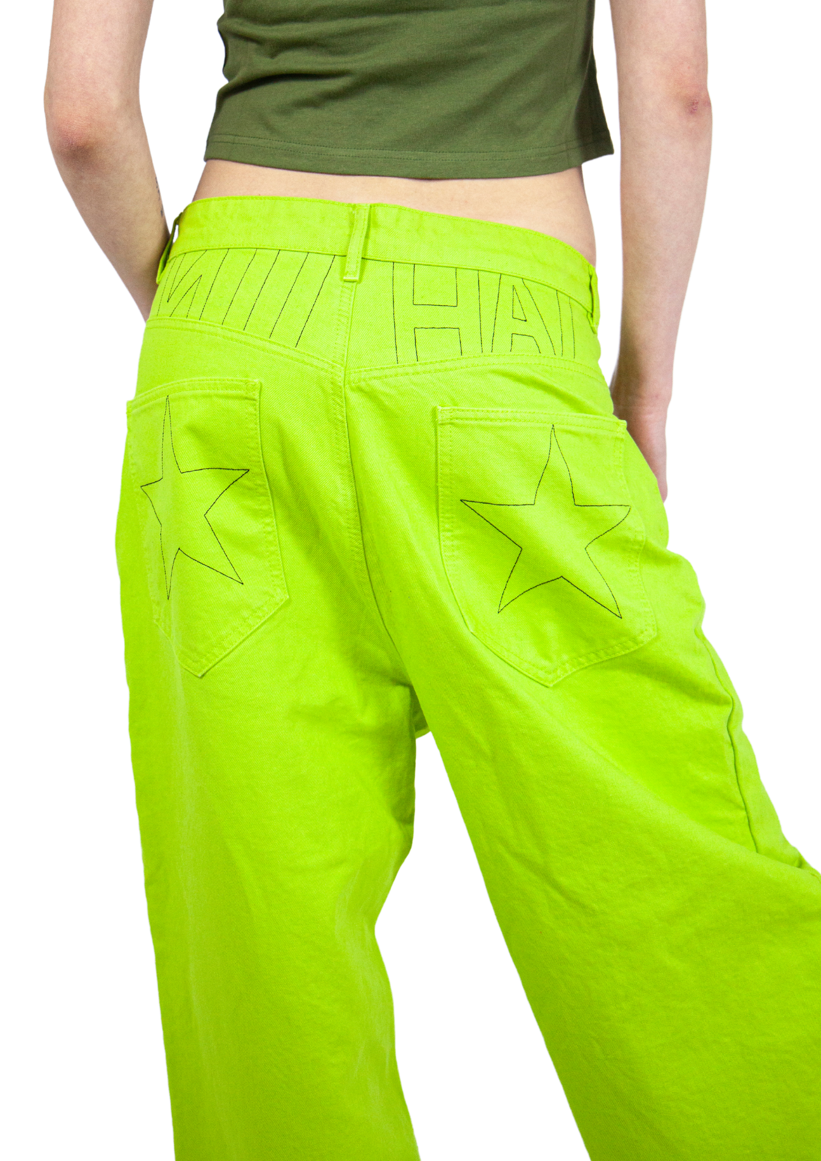 BAGGY JEANS IN LIME