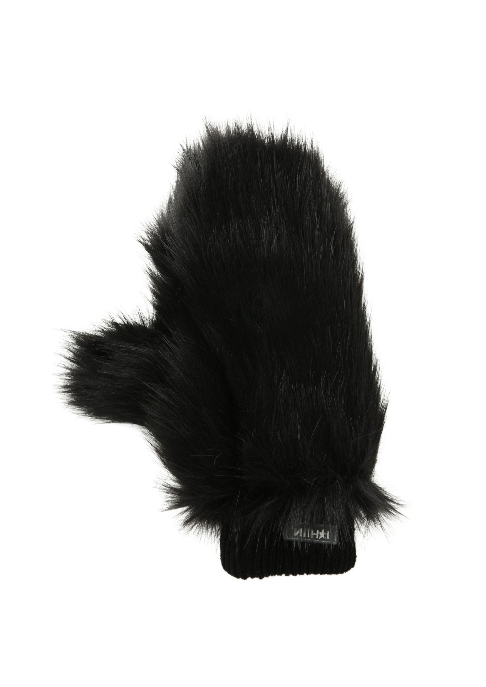 BLACK FLUFFY GLOVES