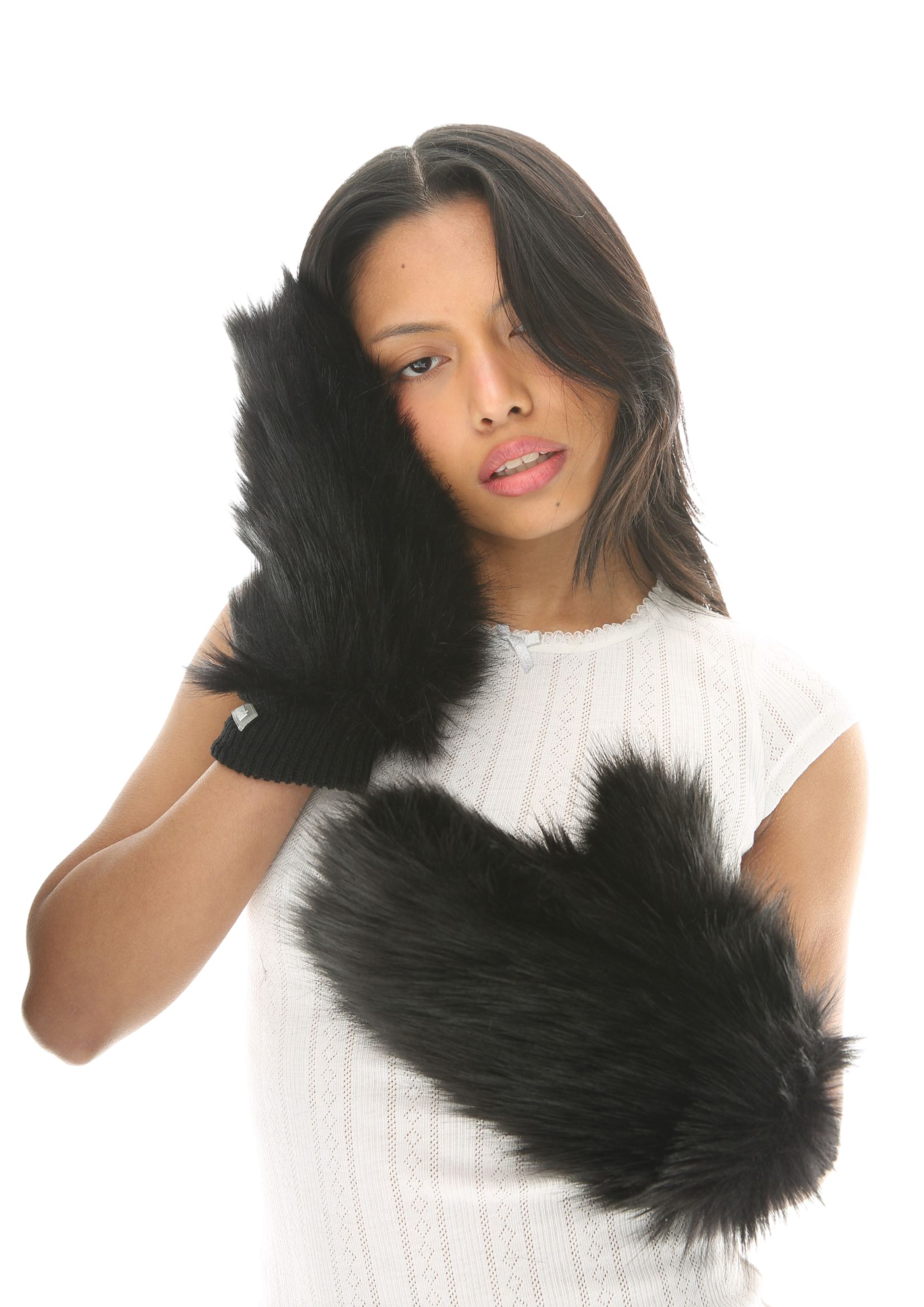 Fox store fur gloves